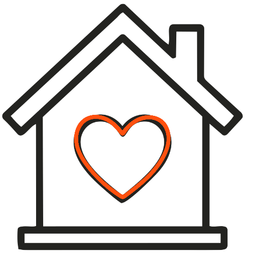 Huizen van een woningcorporatie